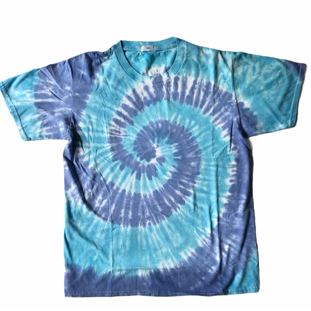 NEW Tie Dye T Shirt XS Blue Summer